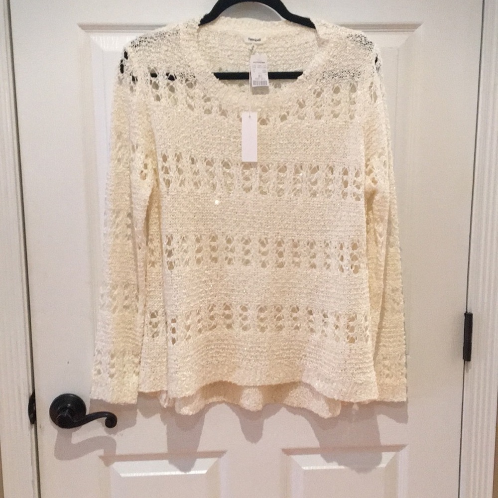 Ivory Distressed Sweater
